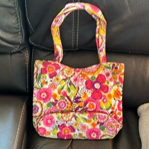 Vera Bradley multi bright floral bucket tote